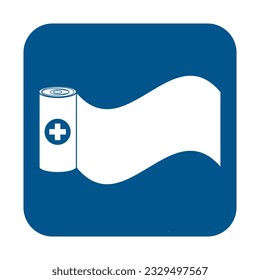 Flat bandage illustration. Simple filled bandage icon