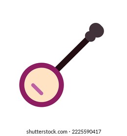 flat banjo design over white