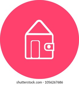 Flat bank icon.