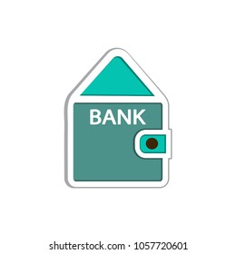 Icono de banco plano.