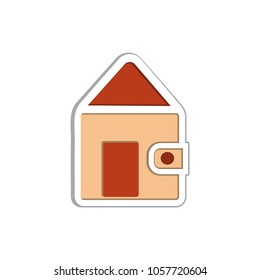 Icono de banco plano.
