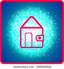 Flat bank icon.
