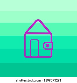 Flat bank icon.