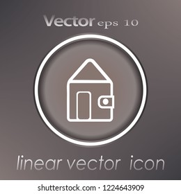 Flat bank icon.