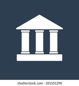 Flat bank icon.