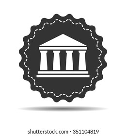 flat bank icon on a white background