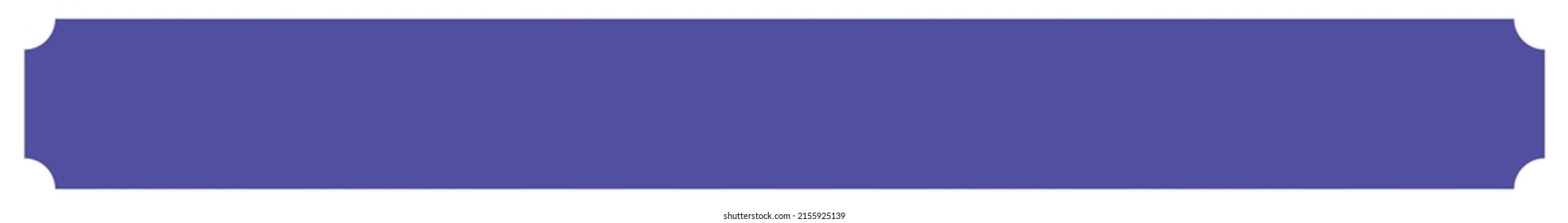 Flat banner, button template shape with corner effect