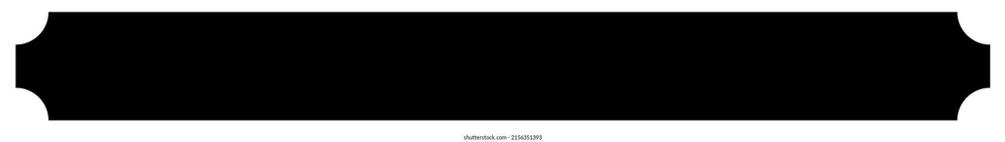 Flat banner, button template shape with corner effect