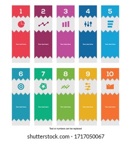 Flat banner custom vertical info for your data