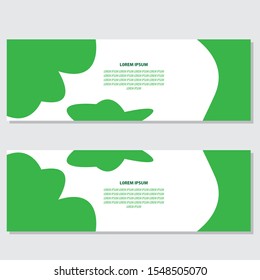 Flat banner design concept green color