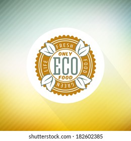 flat banner eco green seal label of healthy organic natural farm fresh nourishment flat banner segments nature natural nutrient earth market pure sign well-being healthy employment aeroplane vista hea