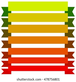 Flat banner elements on white. Various versions.