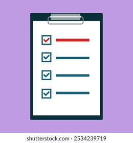 Flat banner with notebook with schedule. Banner background. Education concept.