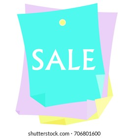 flat banner sale vector
