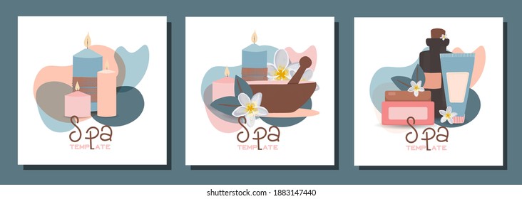 Flat banner set of natural cosmetics and herbal perfumery, organic beauty products, eco-friendly shopping elements for face and body care. Flat banner set natural in modern style on white background.