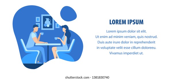 Flat Banner Space for Work, Ideas and Creativity. Coworking Increases Productivity and Helps in Finding Solutions to Work Problems. Coworking Opportunity to Meet with Customer in Neutral Territory.