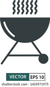 Flat barbaque icon. Line style. Vector illustration EPS 10