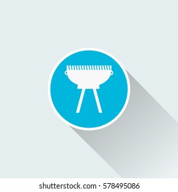 flat barbecue icon