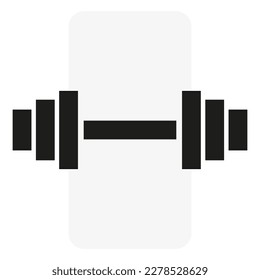 Flat barbell icon for web design. Vector illustration.