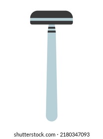 Flat barber razor vector illustration. Flat style barbershop tool blade for shaving. 