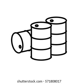 Flat barrels icon. Vector sign for website or app. Illustration isolated on white background.