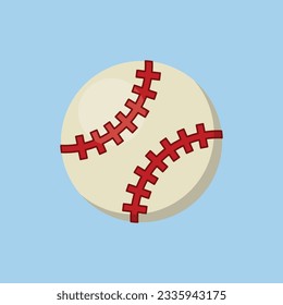 Flat Baseball Ball Icon Vector Illustration Sports ball