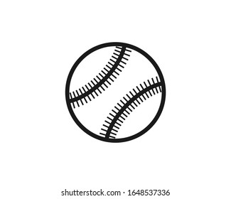 Flat baseball icon or symbol design concept. Vector Eps 10