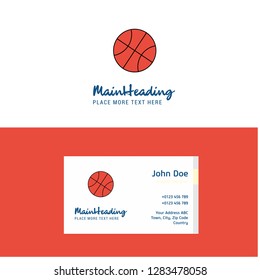 Flat Basket ball  Logo and Visiting Card Template. Busienss Concept Logo Design