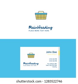 Flat Basket Logo and Visiting Card Template. Busienss Concept Logo Design