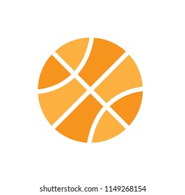 Flat Basketball Ball Icon