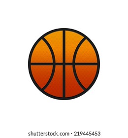Flat basketball icon