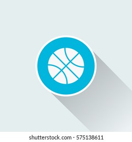 flat basketball icon