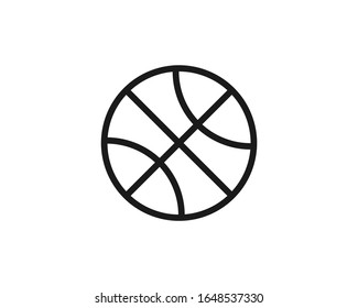 Flat basketball icon or symbol design concept. Vector Eps 10