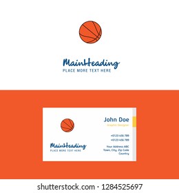 Flat Basketball Logo and Visiting Card Template. Busienss Concept Logo Design