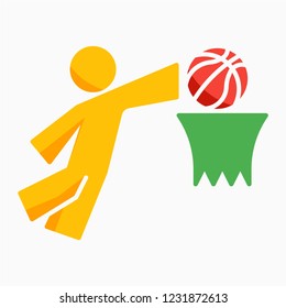 Flat Basketball vector icon