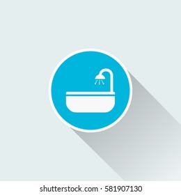 flat bathroom icon 