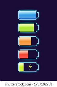 Carga de batería plana para el diseño de dispositivos móviles. Concepto de dispositivo móvil vectorial. Ilustración vectorial en estilo plano.