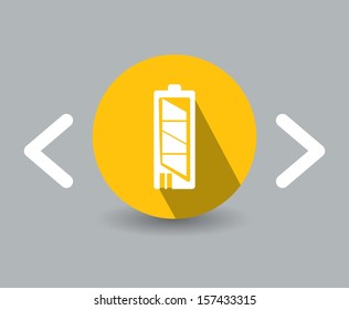 flat battery design icon