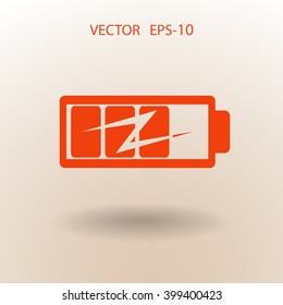 icono de batería plana