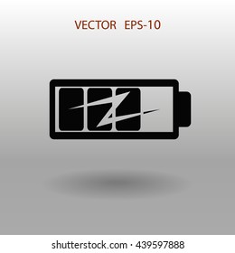 icono de batería plana