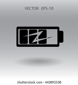 icono de batería plana