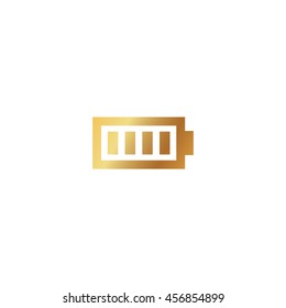 Flat Battery icon isolated vector illustration