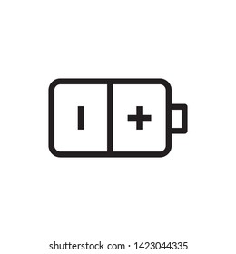 flat battery icon symbol sign, vector, eps 10
