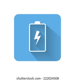 Flat battery icon. Vector illustration