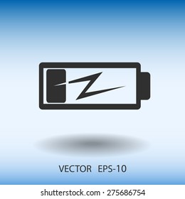 Flat battery low power icon