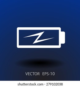 Flat battery low power icon