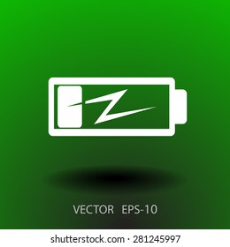 Flat battery low power icon