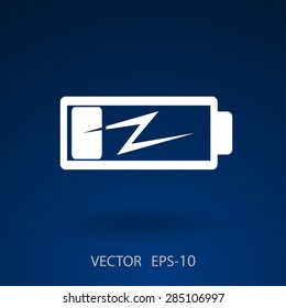 Flat battery low power icon
