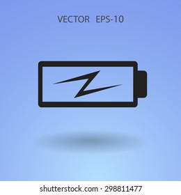 Flat battery low power icon