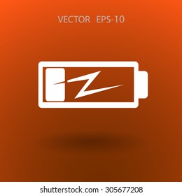 Flat battery low power icon